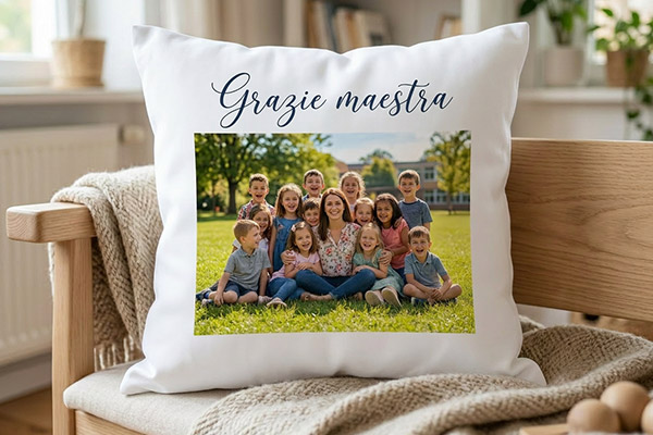 cuscino personalizzato con la foto