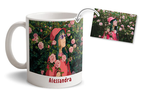 tazza personalizzata effetto ghibli
