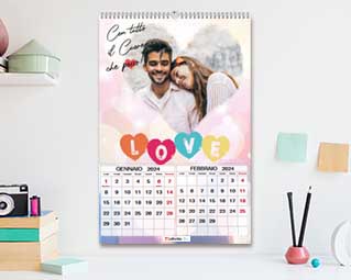 Calendario con foto amore