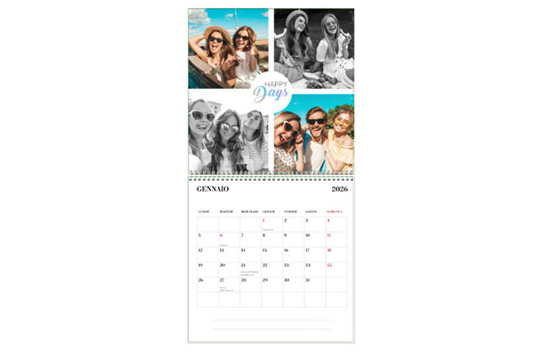 Calendari personalizzabili layout