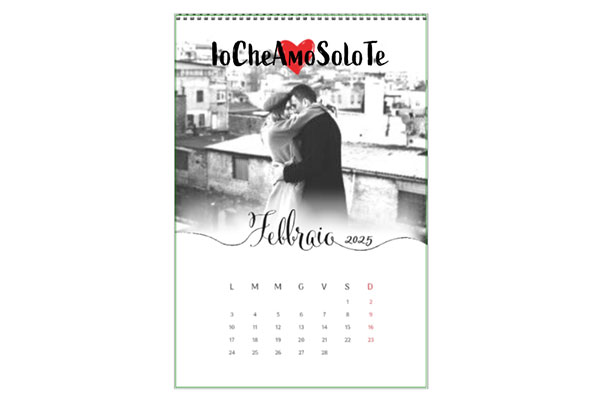 calendari con foto layout