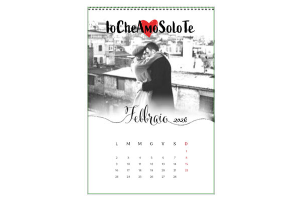 calendari con foto layout