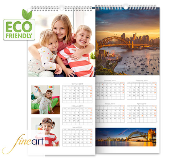 Calendario Personalizzato con Foto Tema Celeste – Smart Print