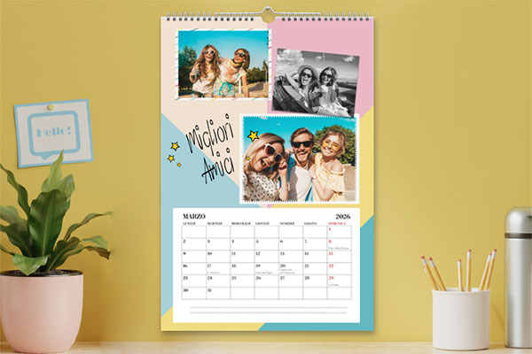 Calendario con foto amici