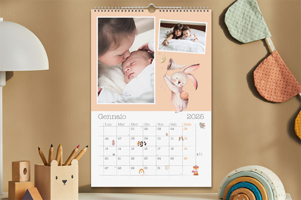 Calendario con foto bambini