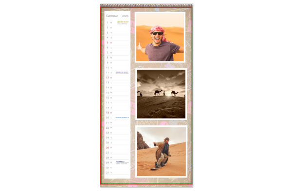 calendari con foto layout