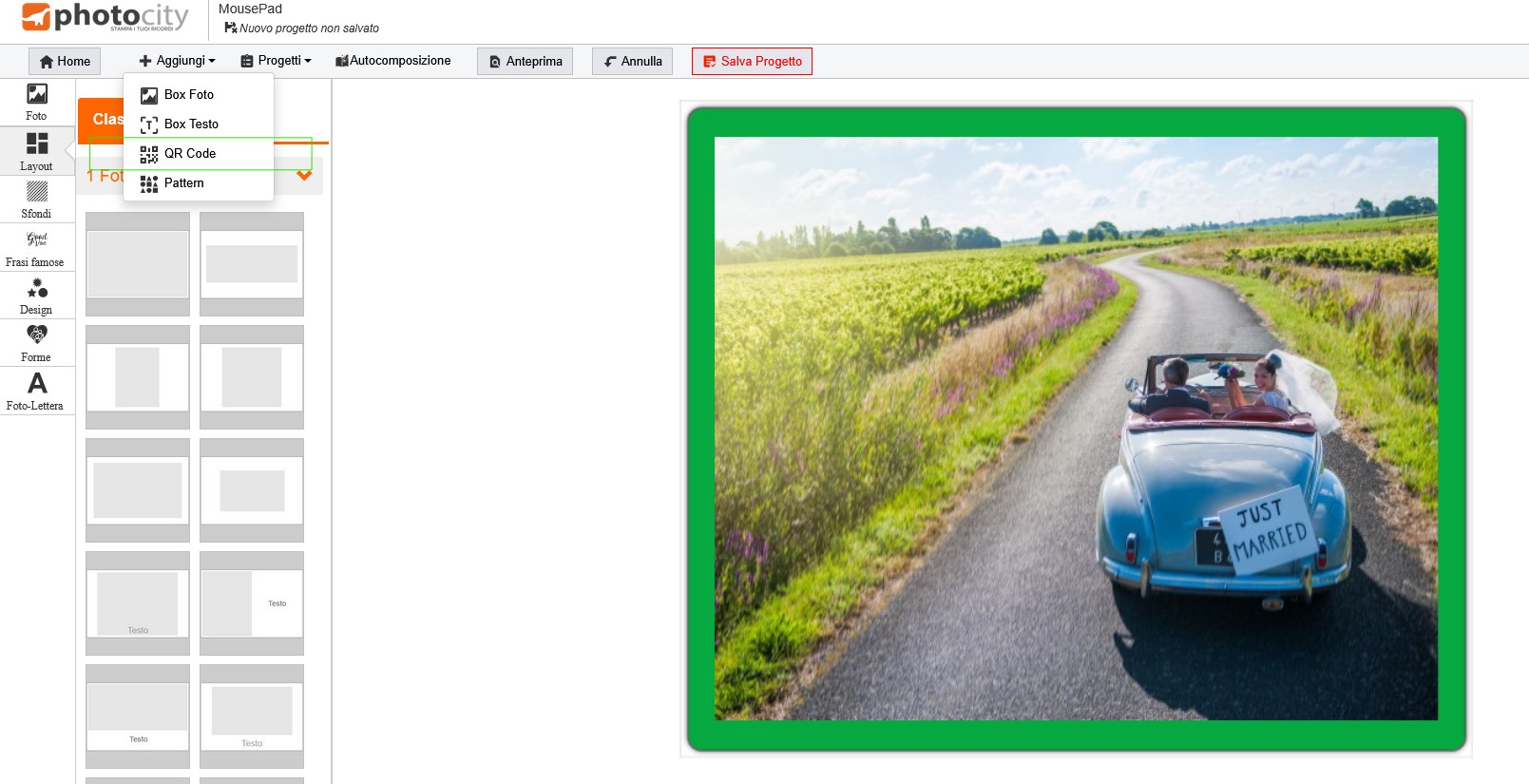 mouse pad con foto composer web